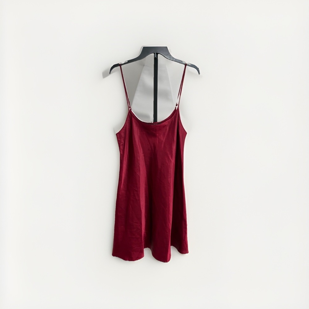 Alexander Del Rossa womens nightgown teddy RED sz XL spaghetti straps‎ EUC P40